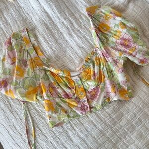 Showpo Multicolor Floral Crop Blouse